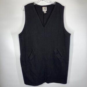 Vintage JK America Black Jumper Overall Dress 90s